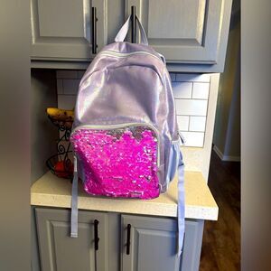 Iridescent Pink Sequin Backpack
